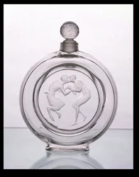 Der Kuss des Fauns, Flakon aus Klarglas für Molinard von Lalique