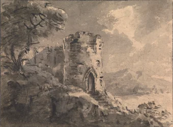 Landschaft mit einer Ruine