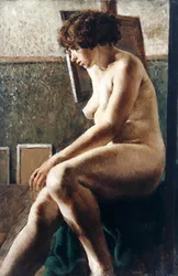 Sitzende weibliche Figur