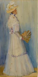 Dame mit Fächer