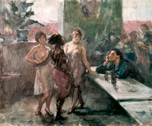In der Herberge. Gemälde von Ricardo Canals y Llambi (1876-1931)