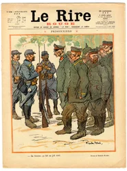 Titelblatt von „Das Rote Lachen“, Satirisch in Farben
