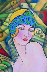 Art Deco Flapper-Porträt