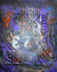 Lebendiges violettes Chaos