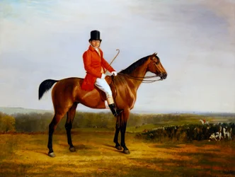Isaac Sadler auf einem braunen Jäger