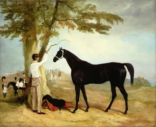 Thomas Cosbys Streitross "Black Prince" mit den Soldaten der königlichen Garde im Hintergrund