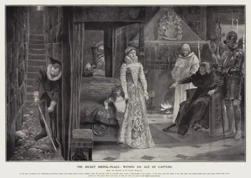 Das geheime Versteck: kurz vor der Ergreifung (Lithografie)