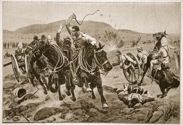 Feldartillerie im Einsatz, Illustration aus 