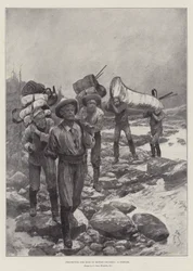 Goldsuche in British Columbia, ein Portage