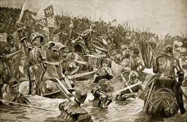 Die Schlacht von Towton, Illustration aus 
