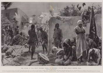 Die Eroberung von Yola, Benue, Nordnigeria, am 2. September durch die West African Frontier Force