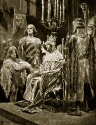 Die Krönung von Edward II., 1308, Illustration aus 