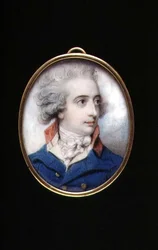 Porträtminiatur von Generalmajor William, Viscount Fielding, c.1790
