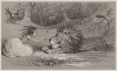 Una und der Löwe (Aquatinta)