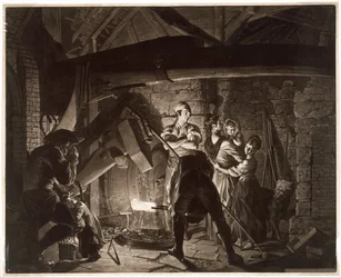 Eine Eisenschmiede, nach Joseph Wright of Derby