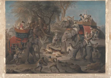 Tigerjagd in den Ostindien