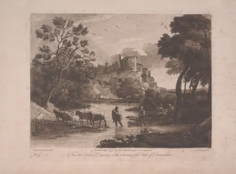 Ansicht von Tivoli bei Sonnenuntergang, veröffentlicht 1775