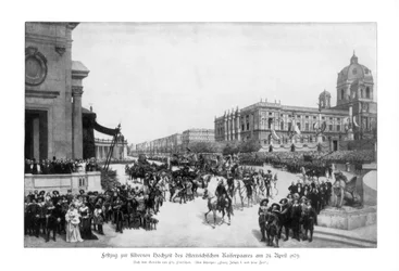 Prozession zur Feier der Silberhochzeit des Kaisers und der Kaiserin von Deutschland, 24. Apr
