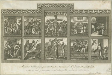 Lichfield - Altes Altarbild: Gravur, ca. 1785
