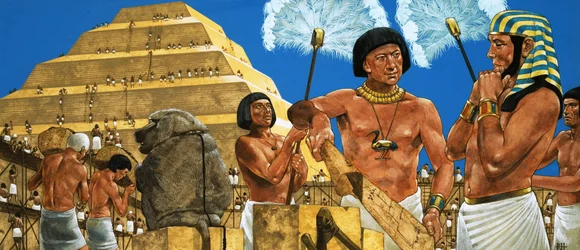 Imhotep, der Astronom und Architekt, mit dem Pharao Zoser