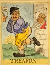 Verrat, 1798 (handkolorierter Stich)