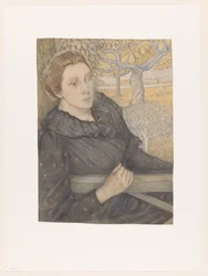 Henriëtte van der Schalk in einem Garten in Noordwijk
