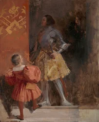 Ein Ritter und Page (aus Johann Wolfgang von Goethes „Götz von Berlichingen“)