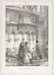 Architektonische Überreste und Fragmente: Rouen - Fontaine de la Crosse