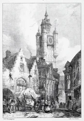 Bergues: La Tour du marché, 1824