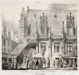 Rouen: Entrée de la Salle des Pas Perdus, Palais du Justice