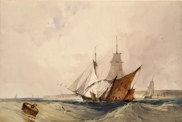 Schiffe vor der Küste von Kent, um 1820er Jahre
