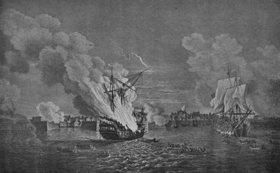 Ausschneide-Affäre in Louisbourg, um 1760