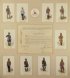Offiziere der britischen Armee in Uniform von R. Simkin, 19. Jahrhundert