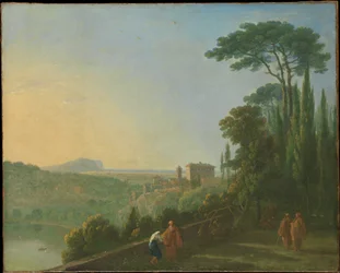 Der Nemisee und Genzano von der Terrasse des Kapuzinerklosters aus