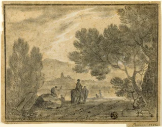Römische Campagna mit Figuren