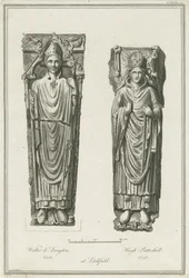Lichfield Kathedrale - Effigien von Walter de Langton und Hugh de Patteshull
