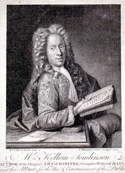 Porträt von Kellom Tomlinson, graviert von Francois Morellon la Cave, 1754 (Gravur)