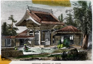Amerikanische Gesandtschaft in Yeddo Edo, Japan, 19. Jahrhundert