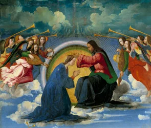 Die Krönung der Jungfrau (Detail), 16. Jahrhundert
