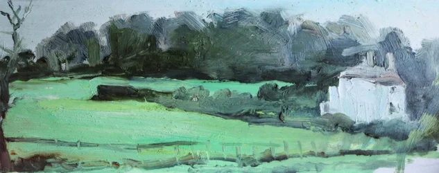 Caldy House und Hecke