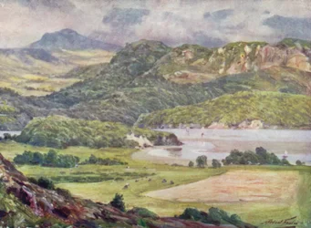 Nebel auf Cader Idris (Farblithografie)