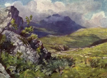 Ansicht von Moelwyn (Farblithografie)