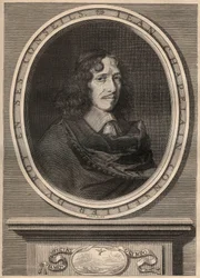 Porträt von Jean Chapelain (1595-1674), französischer Dichter - Gravur - Jean Chapelain (1595-1674) Dichter und französischer Literaturkritiker - Gravur von Nanteuil und graviert von Peulot.