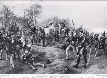George II bei Dettingen, Illustration aus 