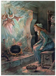 Aschenputtel und die gute Fee, Illustration aus 