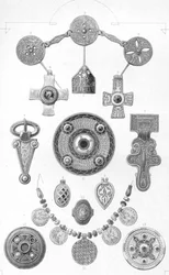 Angelsächsische Relikte. Persönliche Ornamente aus Gold und Bronze, 1886