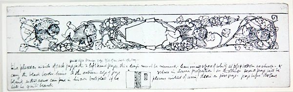 Entwurf für Vorsatzpapier, ca. 1895