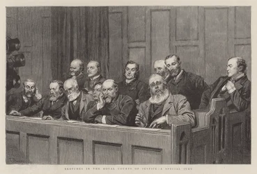 Skizzen in den königlichen Gerichten, eine spezielle Jury