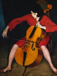 Frau spielt Cello
