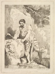 Verwundete vom Schlachtfeld zurückziehend, 19. Juli 1779